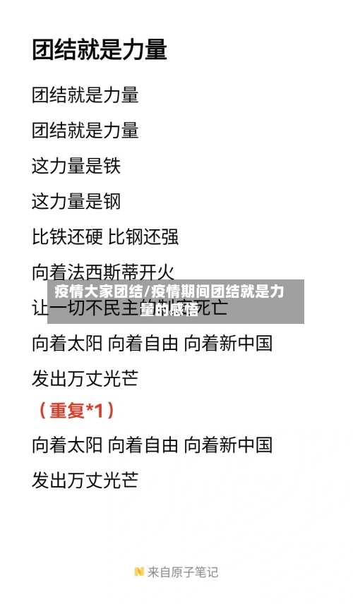 疫情大家团结/疫情期间团结就是力量的感悟-第3张图片