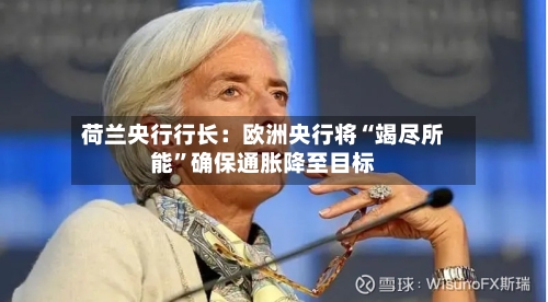 荷兰央行行长：欧洲央行将“竭尽所能”确保通胀降至目标